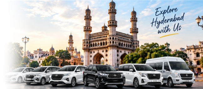Apna Car Rental Fleet at Charminar Hyderabad